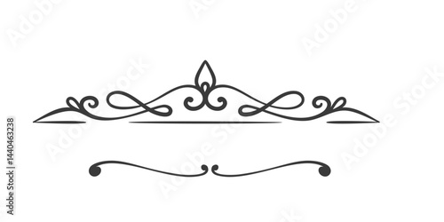 Vintage dividers featuring intricate ornamental swirls and curls, ornate curves and flourishes. Vector illustration of vintage divider for classic styled compositions.
