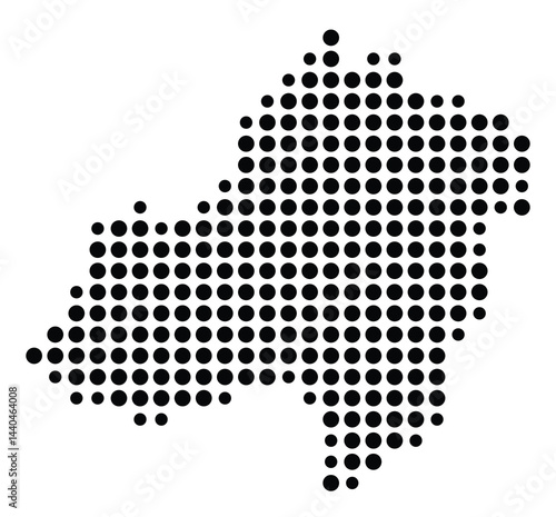 Symbol Map Of the County Morris (New Jersey, US) showing the County with a few black dots photo