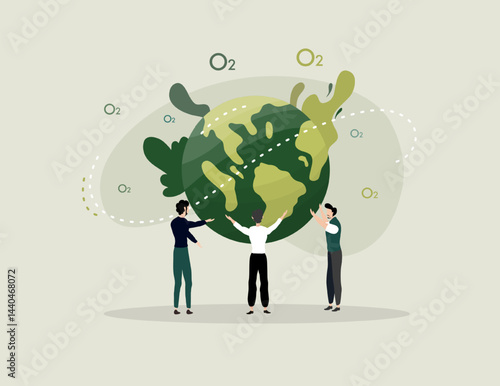 earth vector design for environment ozone and earth day event