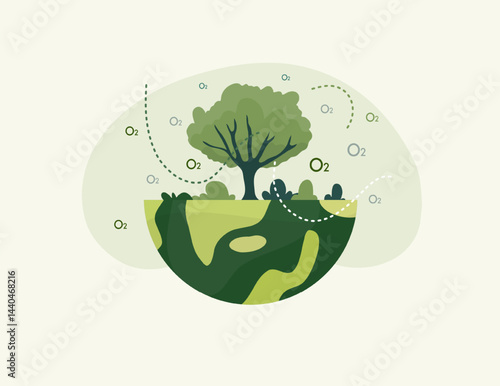 earth vector design for environment ozone and earth day event