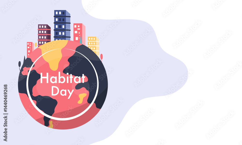Fototapeta premium habitat vector illustration for habitat day design vector