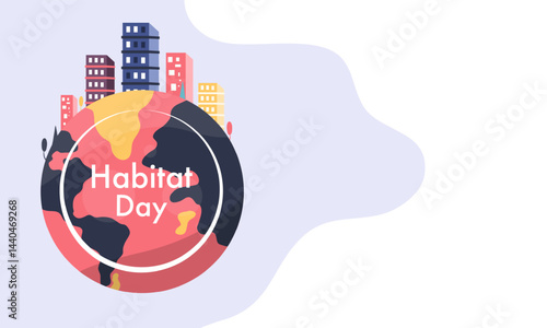habitat vector illustration for habitat day design vector