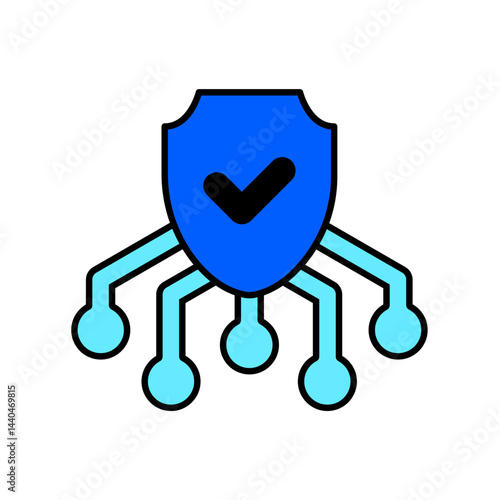 Icon a cyber security, isolated against a clean background.