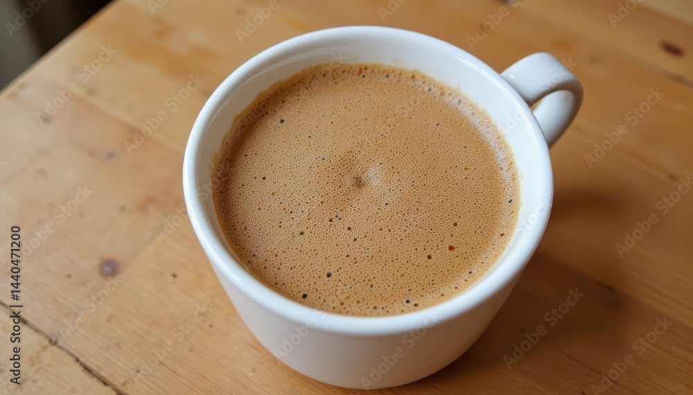 Steaming cup of coffee on rustic wooden table, a cozy morning brew cozy Steaming cup of coffee on rustic wooden table, a cozy morning brew cozy