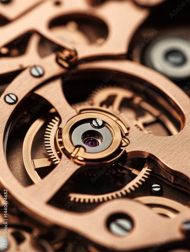 custom made wallpaper toronto digitalIntricate Rose Gold Mechanical Watch Movement Close Up