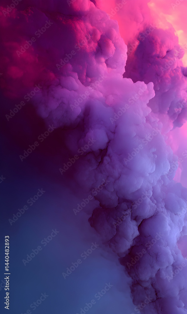 Fototapeta premium Magnificent hazy fumes evoke a sense of mystery and the allure of the unreal, gradient background