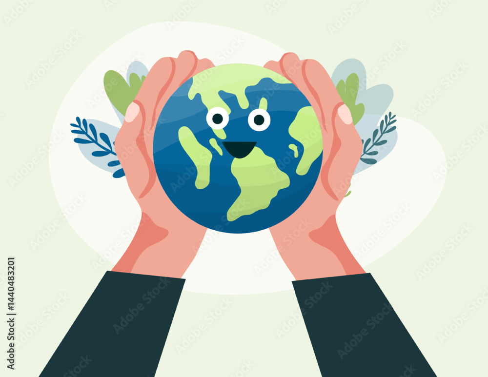 Fototapeta premium earth vector design for ozone and earth day event