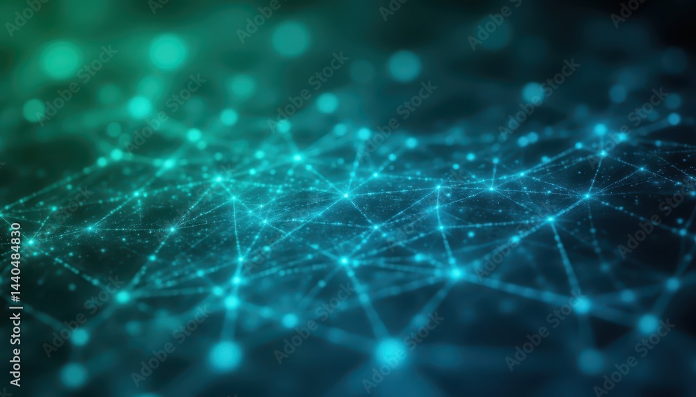 Obraz premium Abstract technology background with connected lines and dots, a futuristic digital network visualization