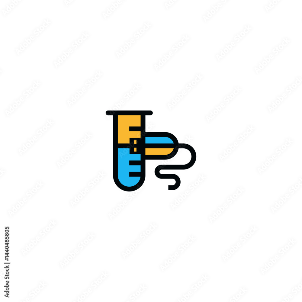 Lab test tube and usb logo idea. Lab test tube and usb logo idea.