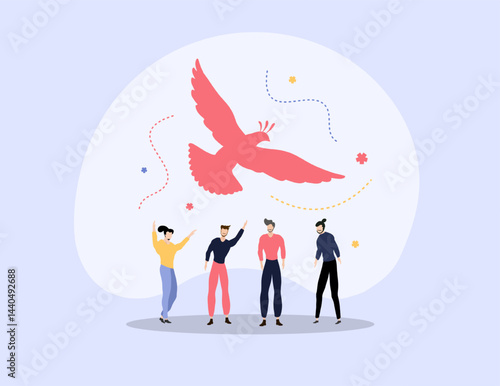 peace day illustration vector design for day of peace event vector