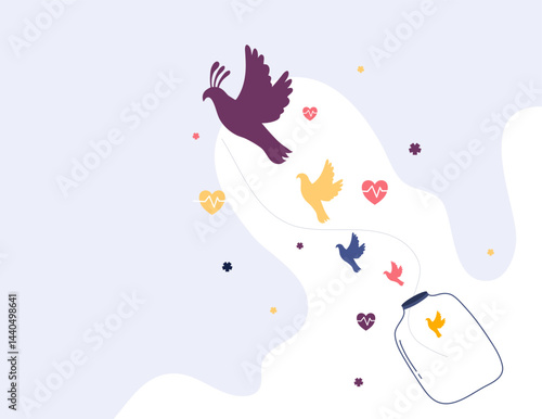peace day illustration vector design for day of peace event vector