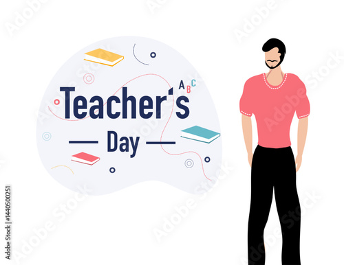 teacher's day illustration vector design for teacher event
