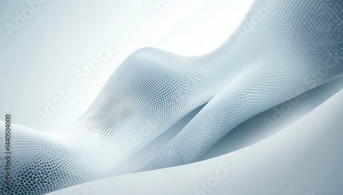 Abstract gray flowing mesh, digital art