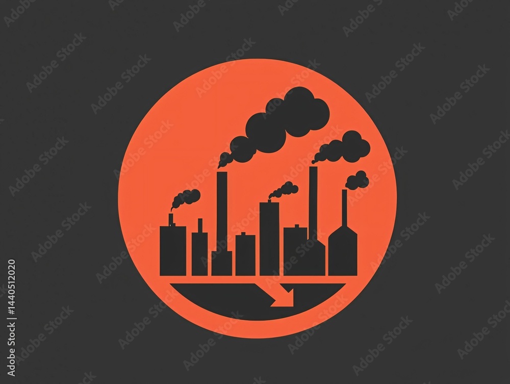 Obraz premium Industry Pollution Icon
