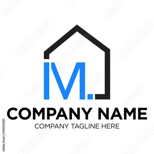 House with Initial M, icon for logo