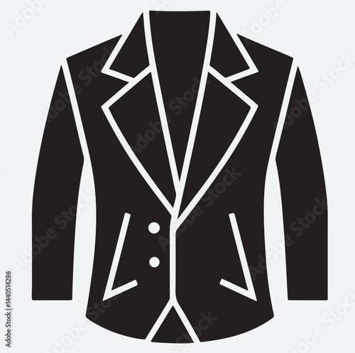 blazer silhouette vector art illustration, vector illustration of a business suit
