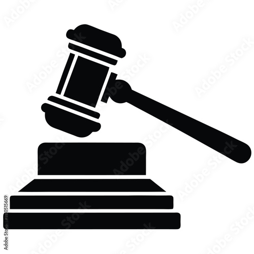 isolated court hearing icon on white background 