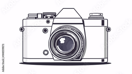 Vintage Camera Design Illustration
