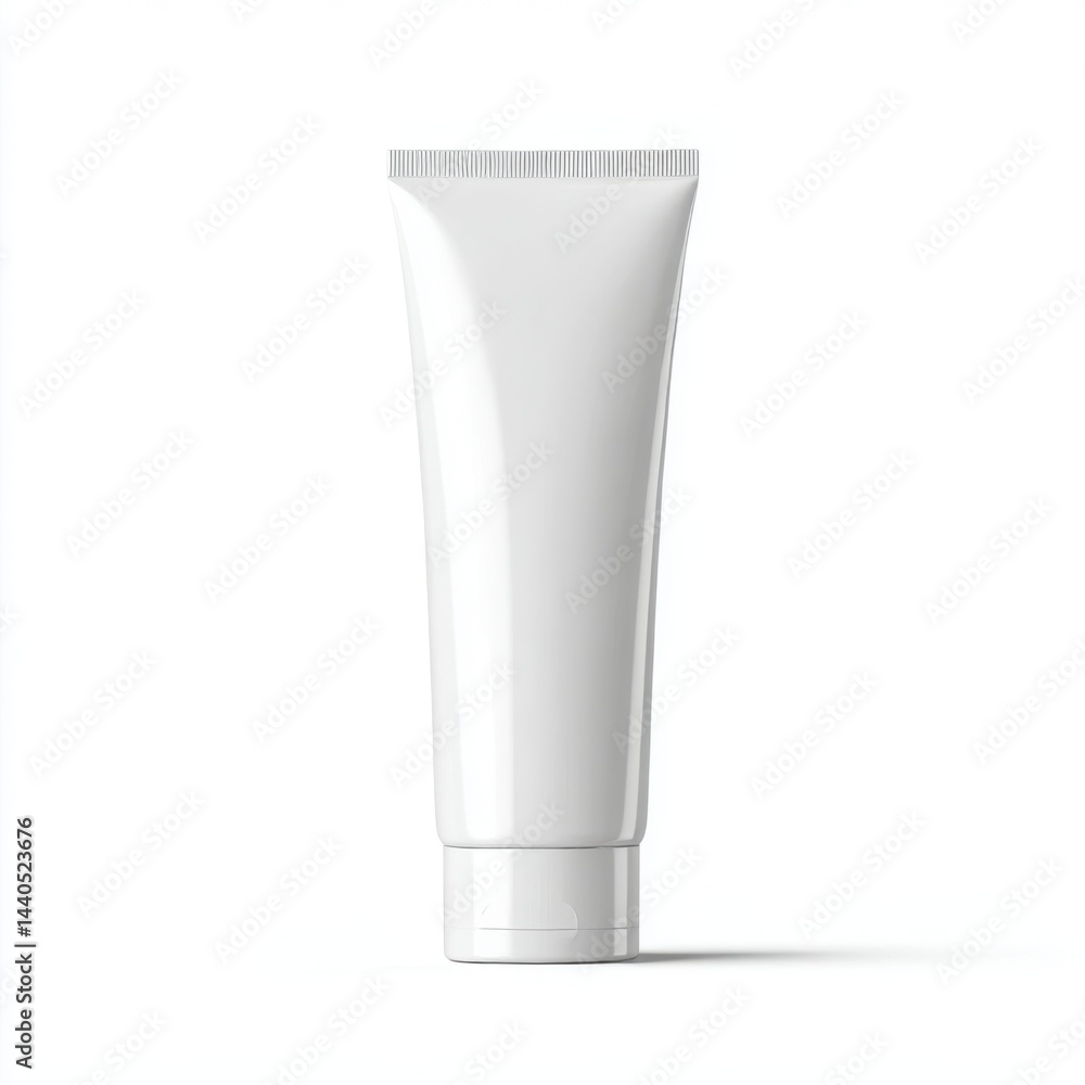 Blank cosmetic tube mockup for branding isolated on white background Blank cosmetic tube mockup for branding isolated on white background