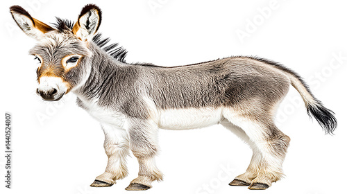 Obraz na płótnie Isolated donkey graphic element designed in rebg 63 on white background. w salonie