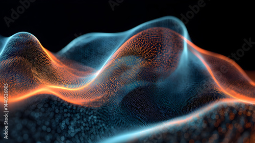 A black backdrop with glowing blue fractal patterns of DNA and the human body swirls with smoky energy