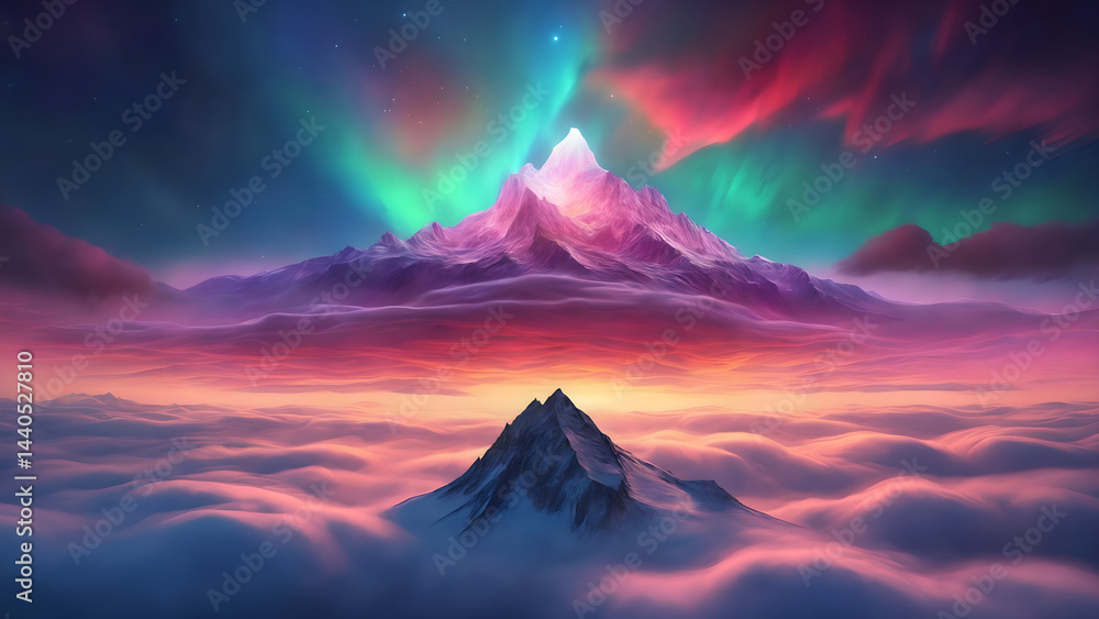 Fototapeta premium fantasy landscape with clouds