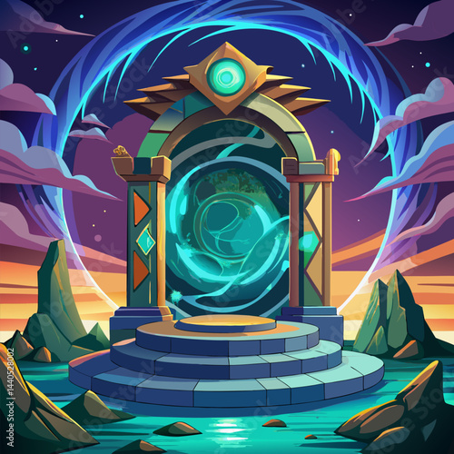 Surreal Portal With Ripples