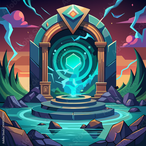 Surreal Portal With Ripples