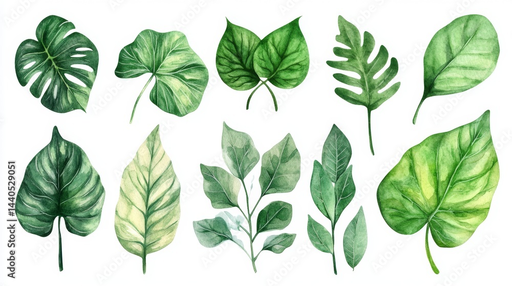 Exploring diverse green leaves nature scene botanical illustration serene environment artistic perspective plant life Exploring diverse green leaves nature scene botanical illustration serene environment artistic perspective plant life
