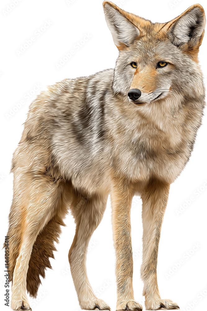 Fototapeta premium Majestic Coyote A Wild Canine Portrait