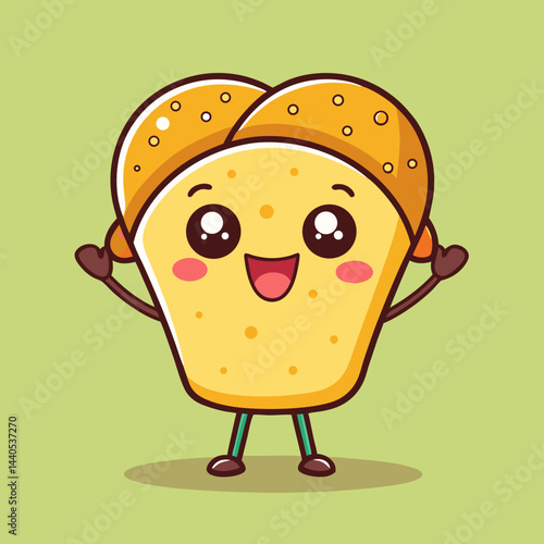 cute cartoon vector taco logo