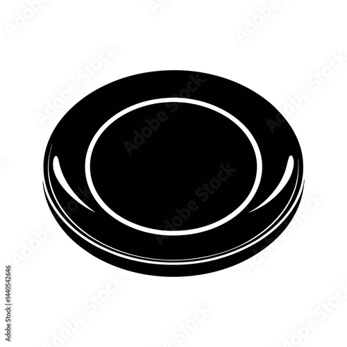 Black Vector Silhouette Classic Plate Design