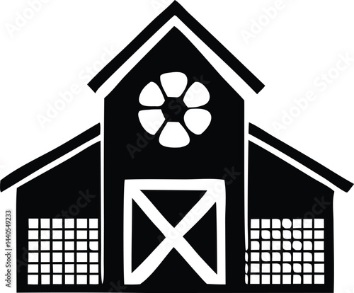 This design features a blue house icon, a simple vector illustration of a home, presented against both a clean white background and a solid blue backdrop
