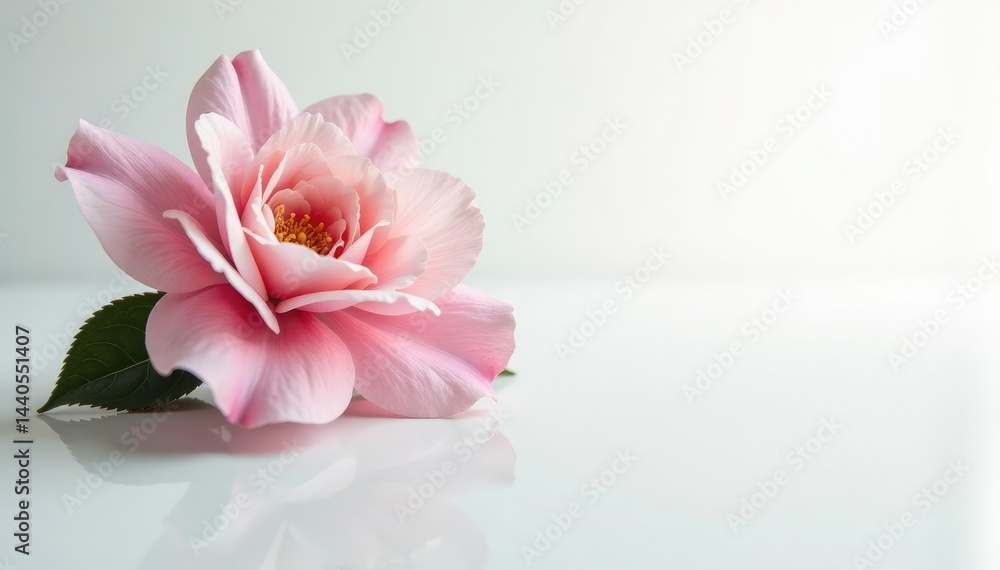 Fototapeta premium Gleaming, polished surface, stark white background, perfect for beauty, shiny, modern