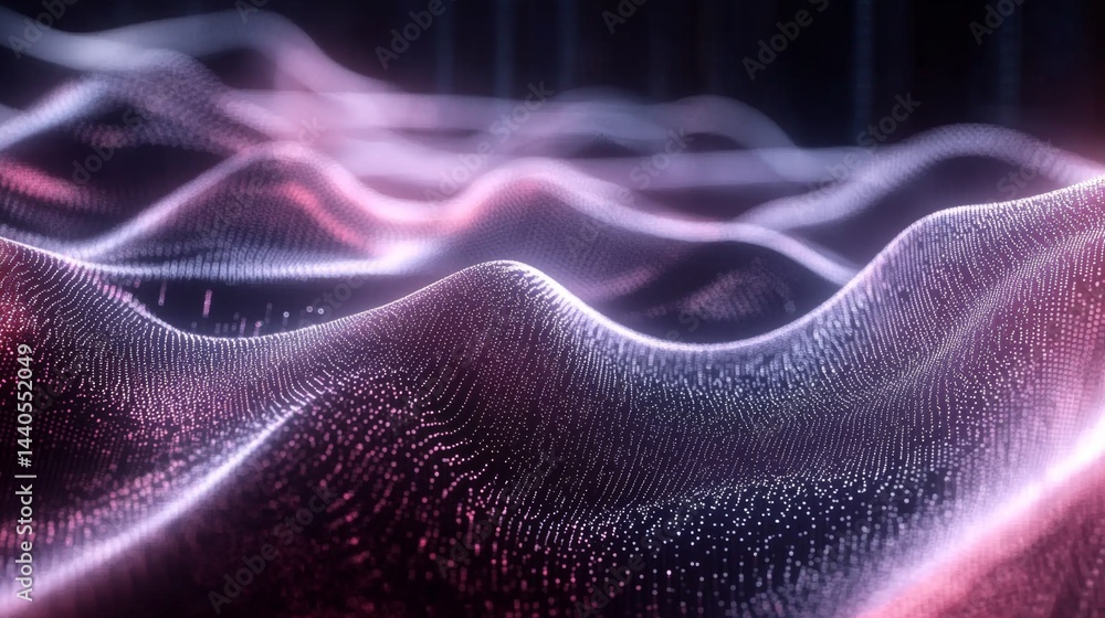 Dynamic wave patterns digital realm abstract art virtual environment close-up view futuristic aesthetics Dynamic wave patterns digital realm abstract art virtual environment close-up view futuristic aesthetics
