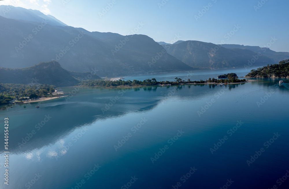 Blue lagoon aerial view, Oludeniz, Turkey