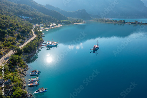Blue lagoon aerial view, Oludeniz, Turkey