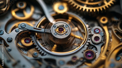 Wallpaper Mural Intricate watch mechanism gears turning in close-up Torontodigital.ca