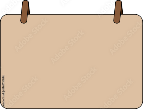 집게로 집고 있는 메모지