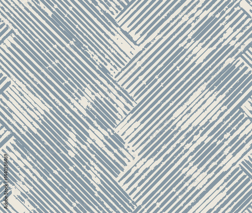 Brush strokes parquet pattern. Hand drawn flooring seamless background. Floor tiles vector artistic illustration