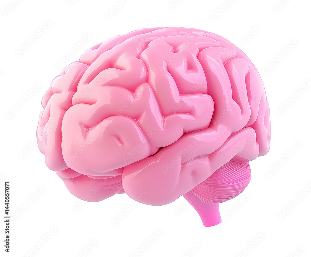 A 3d brain isolated from a white background A 3d brain isolated from a white background
