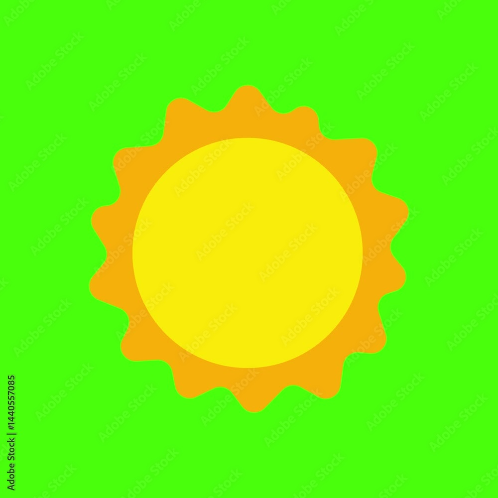 rotating sun animation with green screen rotating sun animation with green screen
