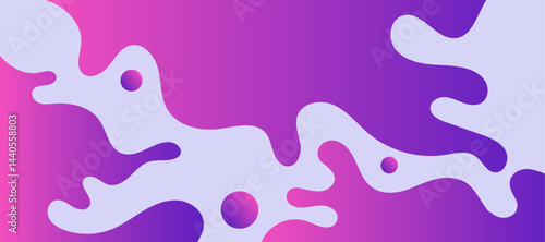 Bright poster with dynamic waves. Vector illustration in minimal flat style background.