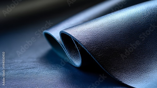 青色のレザー素材の質感テクスチャ