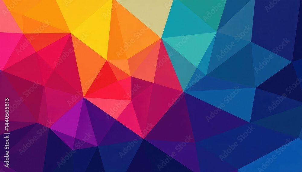 Obraz premium Geometric abstract shapes in vibrant hues, ideal for modern projects , line, simple, style