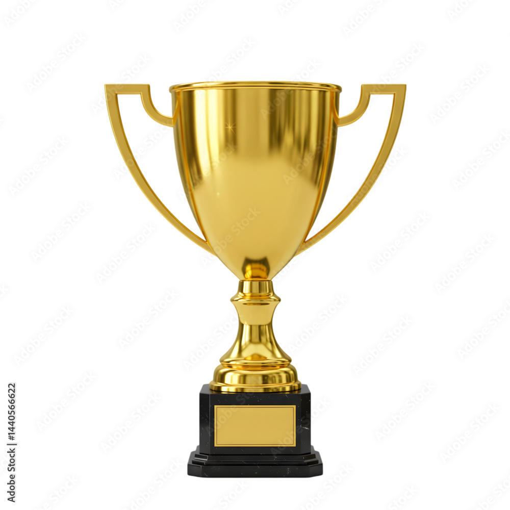 Illustration of a Shiny Golden Trophy on an Isolated White Background Illustration of a Shiny Golden Trophy on an Isolated White Background