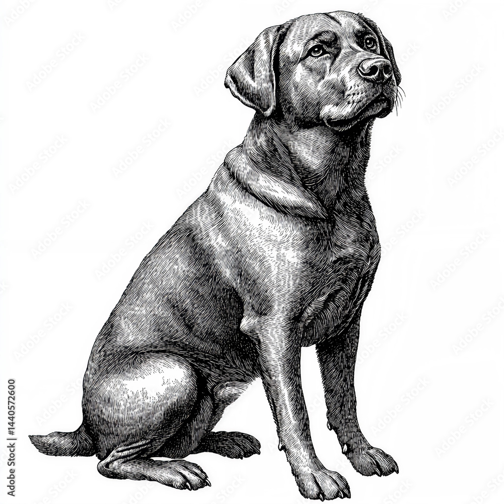 Fototapeta premium black labrador puppy