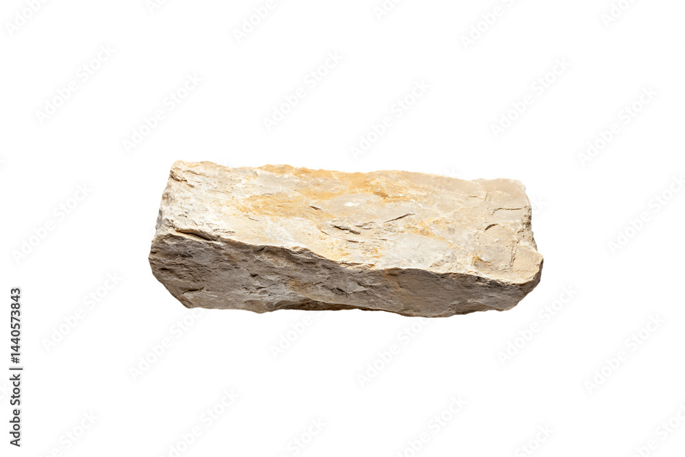Transparent background rough textured stone rock with beige color Transparent background rough textured stone rock with beige color
