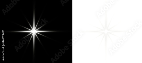 PNG white flash and starlight lens with sparkling light beam and galaxy light glow, fantasy background magic twinkle and shimmer, PNG cosmic transparent celebration for night light explosion event.