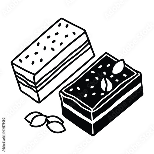 Pieces of chocolate bars with pistachios and knafeh on white table, closeup